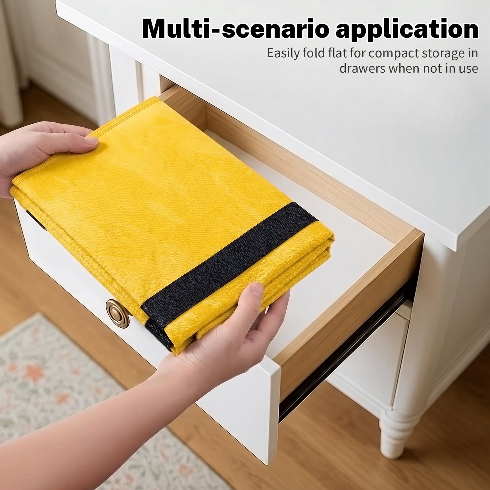 6 Pack Large Moving Bags and Storage Bag, 90L Heavy Duty Moving Boxes with Reinforced Bottom & Wrap-Around Handles, Tear-Resistant, Closet Organizers and Storage Bins for College Dorm Clothes-Yellow